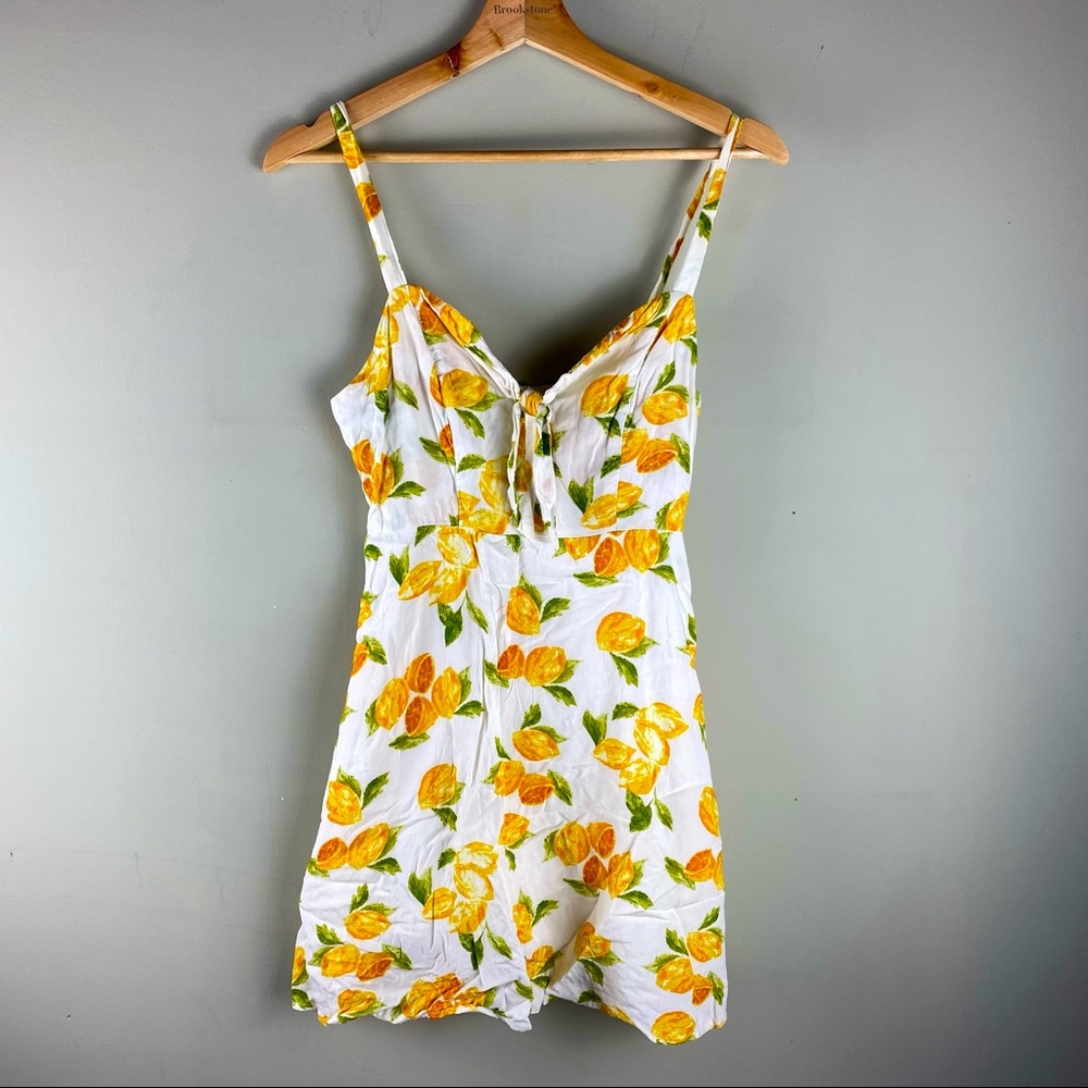 Floral Yellow and White Dress